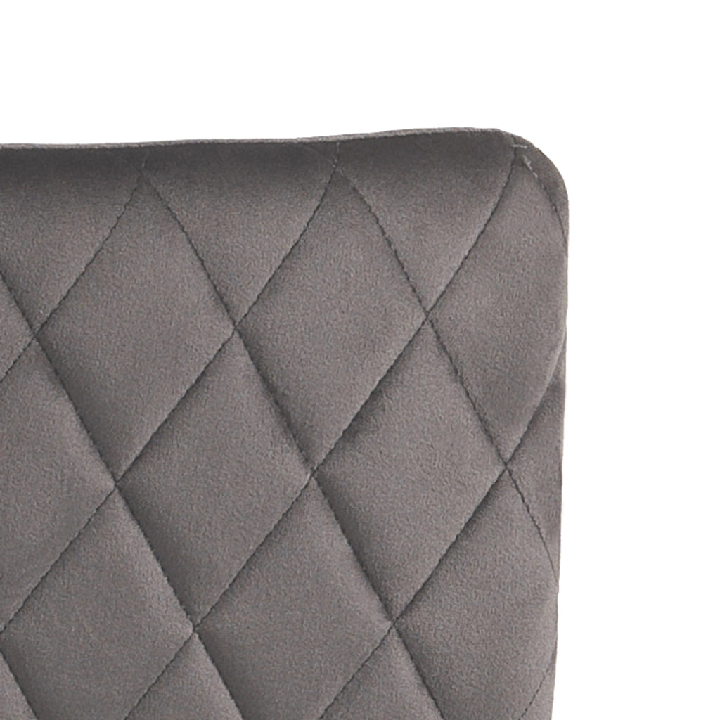 Sedia RODI DARK GREY in velluto grigio con gambe oro