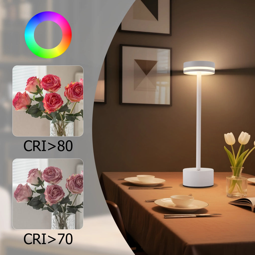 ZMH Lampada da tavolo LED bianca set 2 pezzi wireless touch dimmerabile H32cm per comodino camera letto