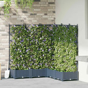 Vaso da giardino 5 pcs Grigio 120 x 120 x 125,5 cm Plastica 42002865