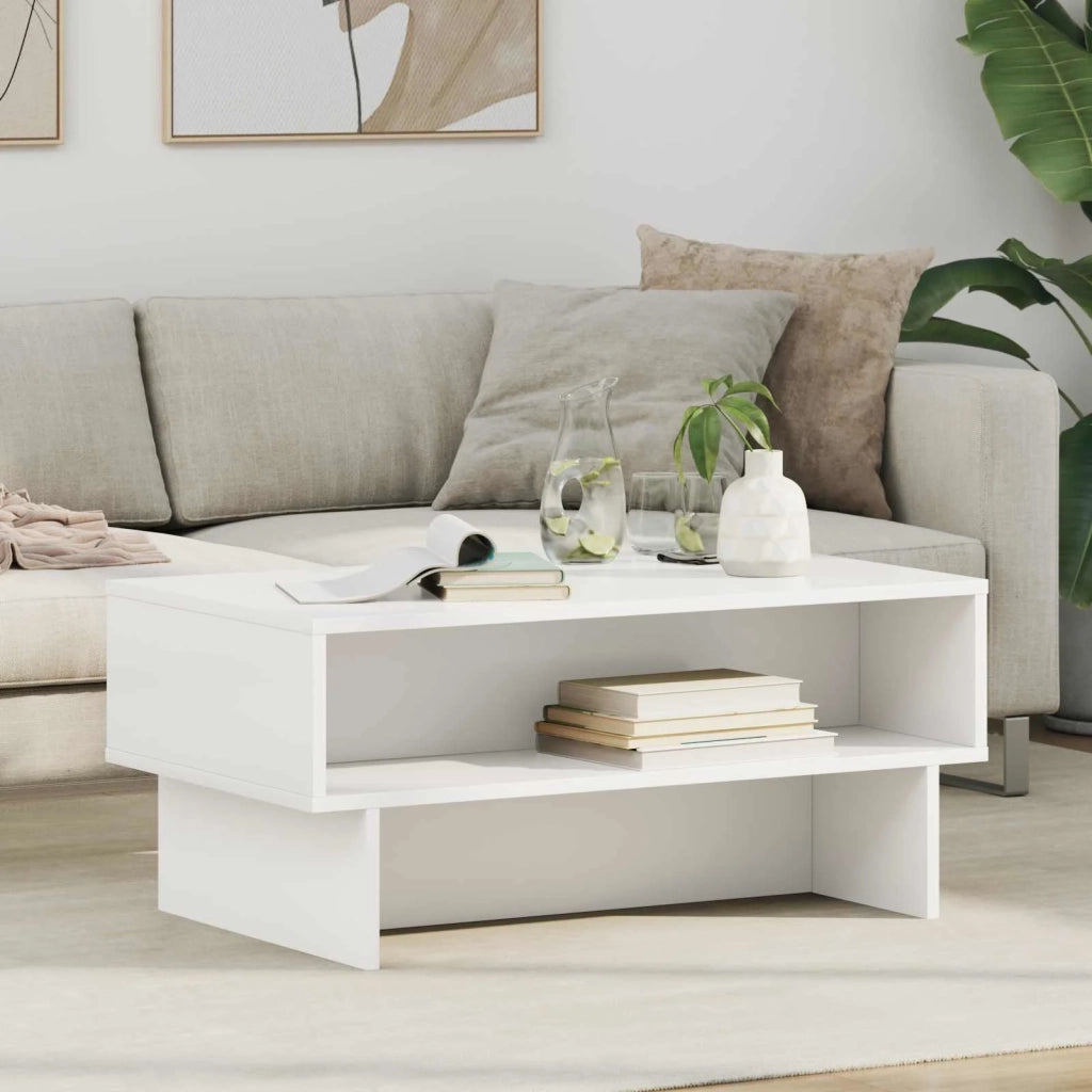 Tavolino da salotto Bianco 80 x 46 x 35 cm Legno ingegnerizzato 8000220
