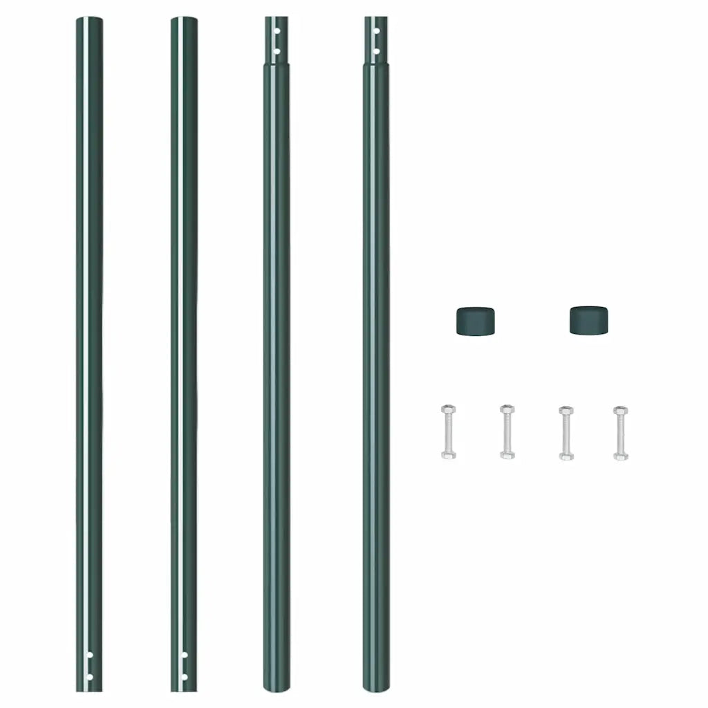 vidaXL Pali per Recinzione 2 pcs Verde 200 cm