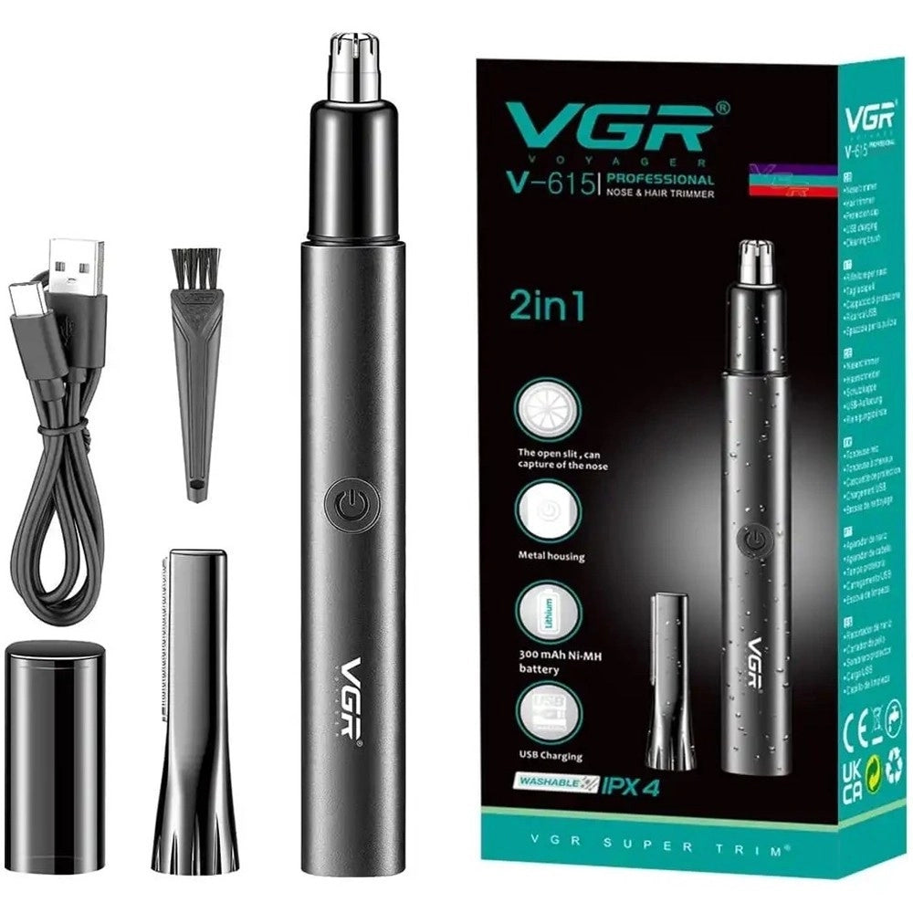 Trade Shop - Rifinitore A Batteria 2in1 Orecchie Naso Multifunzionale Professionale Vgr V-615 -