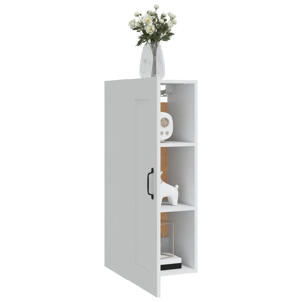 Armadietto a Muro Bianco 35x34x90 cm in Legno Multistrato 812474