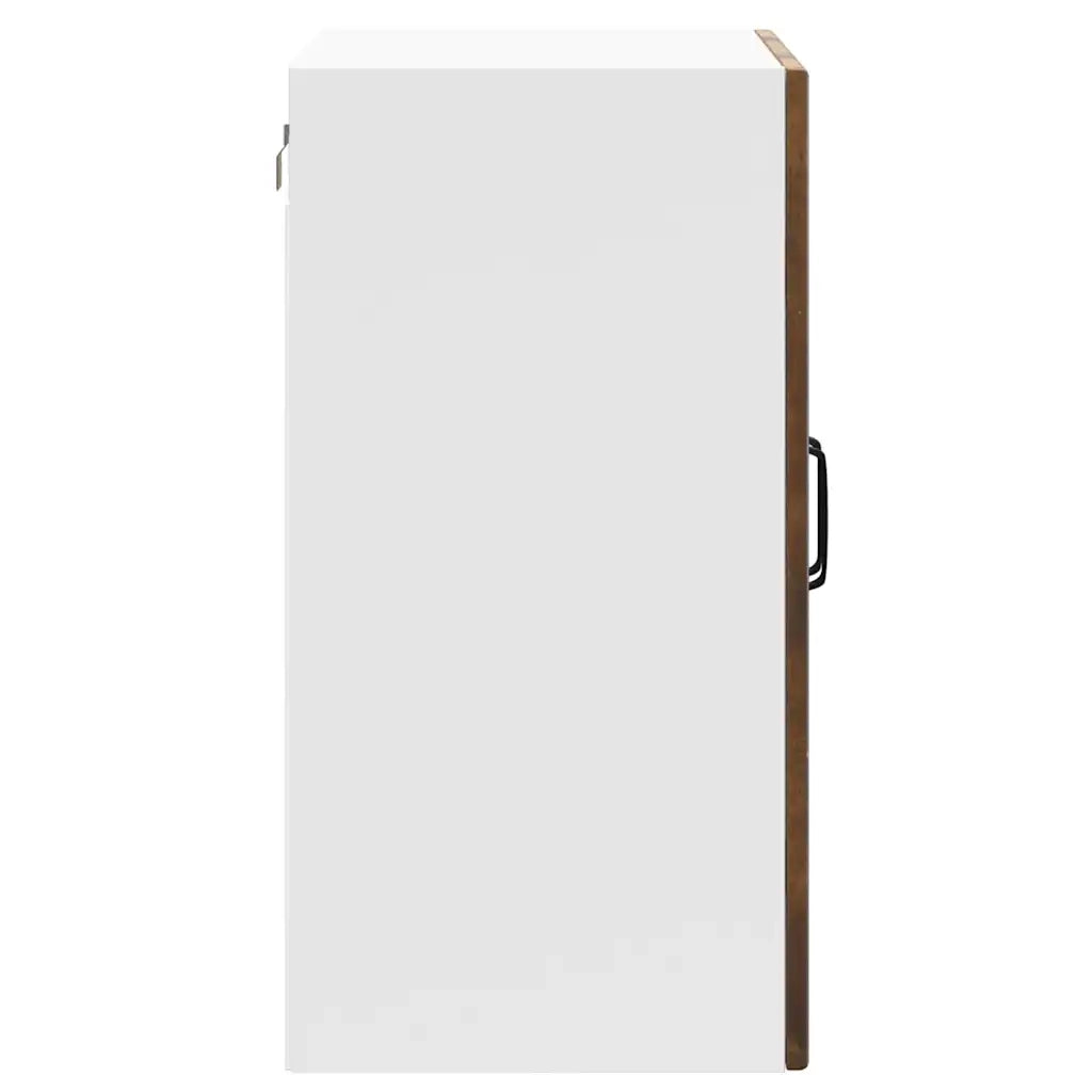 vidaXL Pensile da Cucina con Porta in Vetro Lucca Rovere Fumo