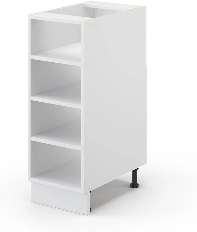 Mobiletto bagno Fame-Line, Bianco, 30 x 82 cm senza piano di lavoro, per la conservazione di articoli da bagno e prodotti per la pulizia