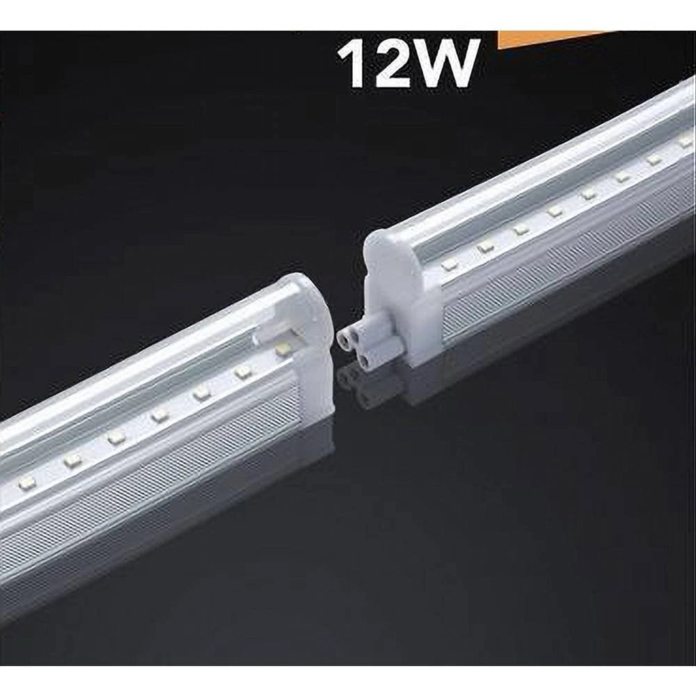 Trade Shop - Plafoniera Led Neon T5 Sottopensile Vetro Trasparente 12 Watt 60 Cm -