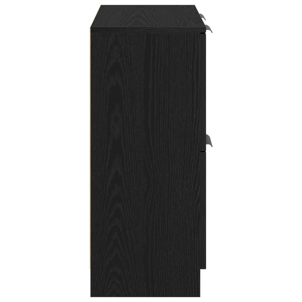 Credenza Rovere Nero 60 x 30 x 70 cm Legno multistrato 862739