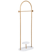 Appendiabiti in acciaio nero da 174 cm indipendente con struttura in metallo stile industriale moderno oro