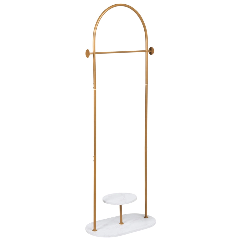 Appendiabiti in acciaio nero da 174 cm indipendente con struttura in metallo stile industriale moderno oro