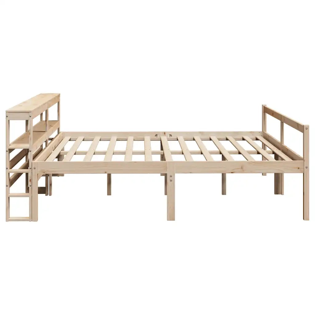Letto per Anziani con Testiera 200x200 cm Legno Massello Pino