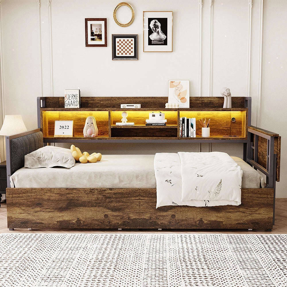 Divano letto ferro 90x200cm?- Xylo - LED scrivania legno