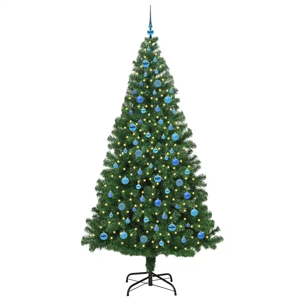 Albero di Natale artificiale con 300 LED Verde 240 cm 3396938