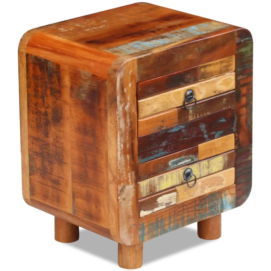 Comodino in Solido Legno di Recupero 43x33x51 cm 243323