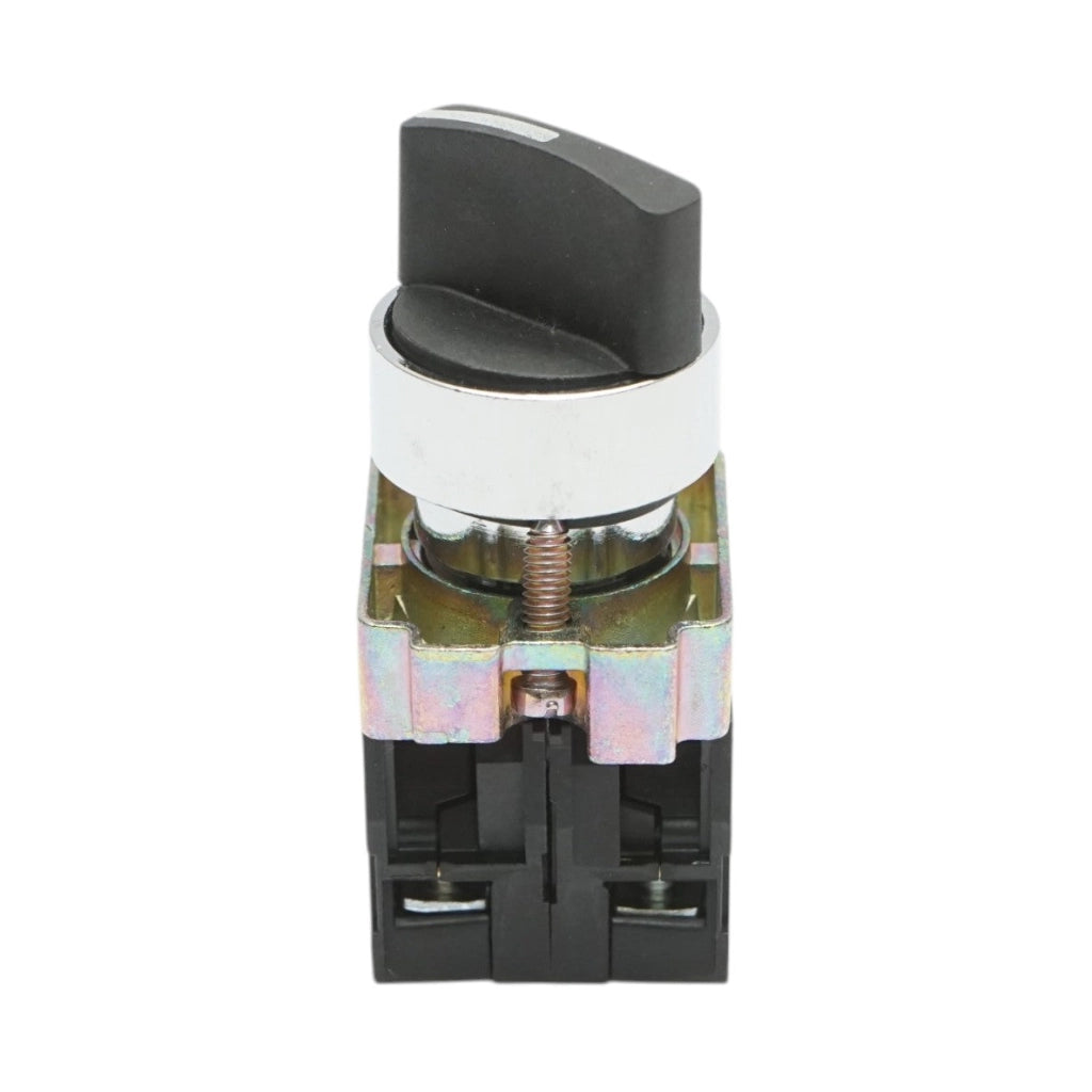 Selettore a 2 posizioni, nero, con ritorno, 1NO+1NC, 400V/10A, LAY5 Breckner Germany