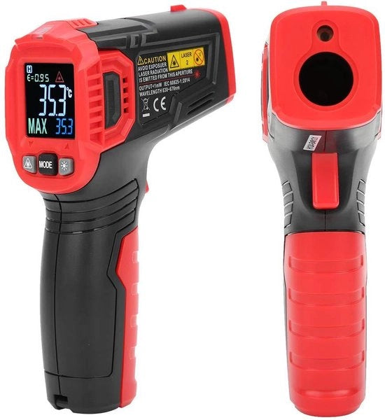 Termometro a Infrarossi Senza Contatto HT650B con Display a LED -30 ℃ ~ + 550 ℃ / -22 ℉ ~ + 1022 ℉