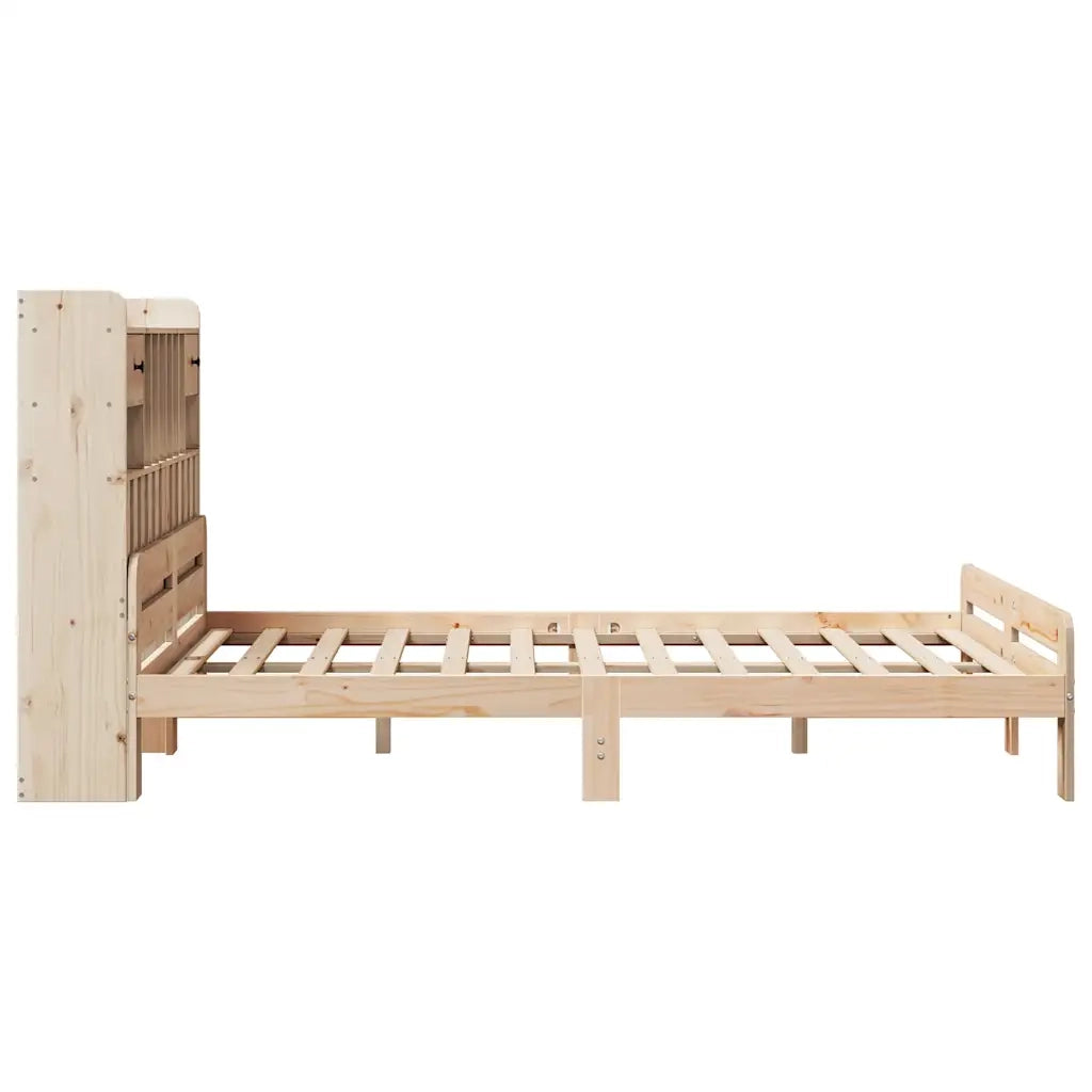 Letto Libreria senza Materasso 150x200 cm in Legno di Pino