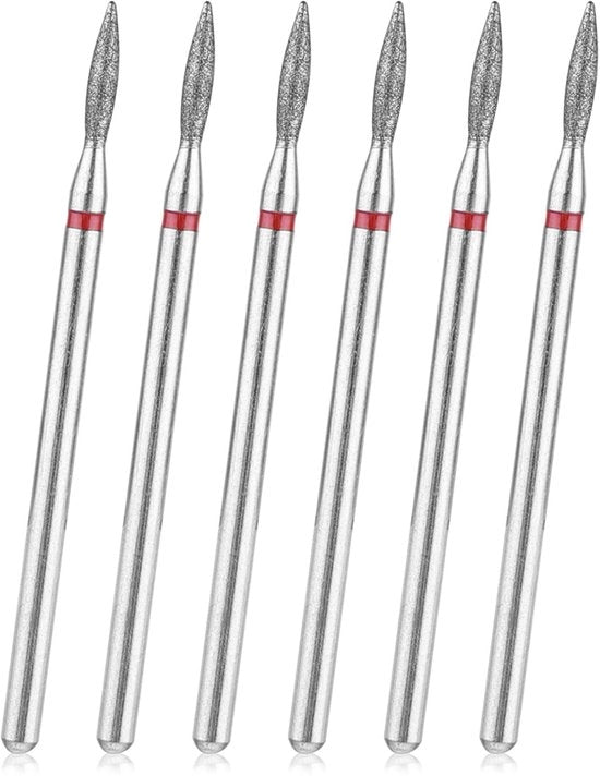 Kit di manicure professionale a 6 pezzi - Boor a diamante per unghie - Acciaio inossidabile - Adatto per salone a casa - Facile da utilizzare - Kit di borchie per unghie