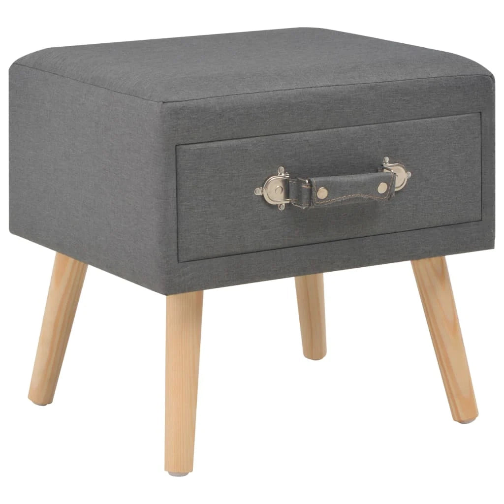 Comodino comodino cassettiera armadio mobili camera da letto 2 pz tessuto grigio scuro 40x35x40 cm 1402114