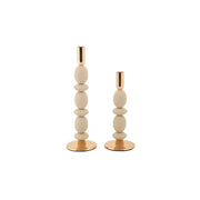 Tiksi, Portacandela set da 2, Bianco Crema