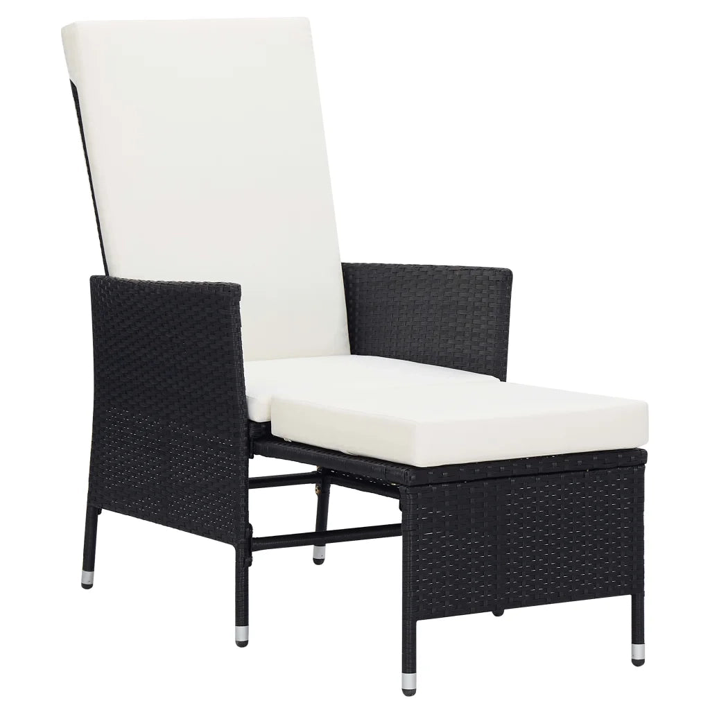 Set Divani da Giardino 2 pz | Set Salotto da Giardino con Cuscini in Polyrattan Nero