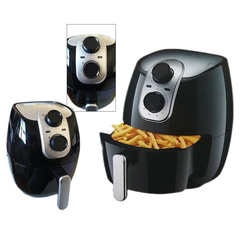 Trade Shop - Friggitrice Aria Calda Elettrica Senza Olio Cottura Sana Grill 4lt 1500 Watt -