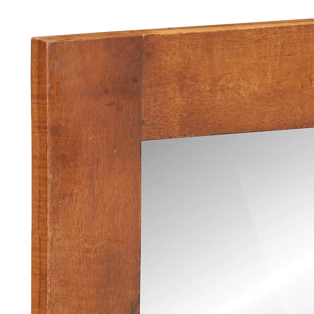 Specchio da Parete con Cassetti-Mobile con specchio 60x33x90cm Legno Massello Acacia