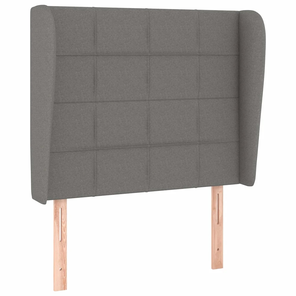 Giroletto a Molle con Materasso Grigio Scuro 100x200 cm Tessuto 3127942