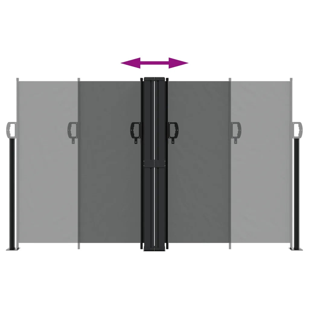 Tenda da Sole Laterale Retrattile-Tenda parasole per balcone Antracite 140x1200 cm