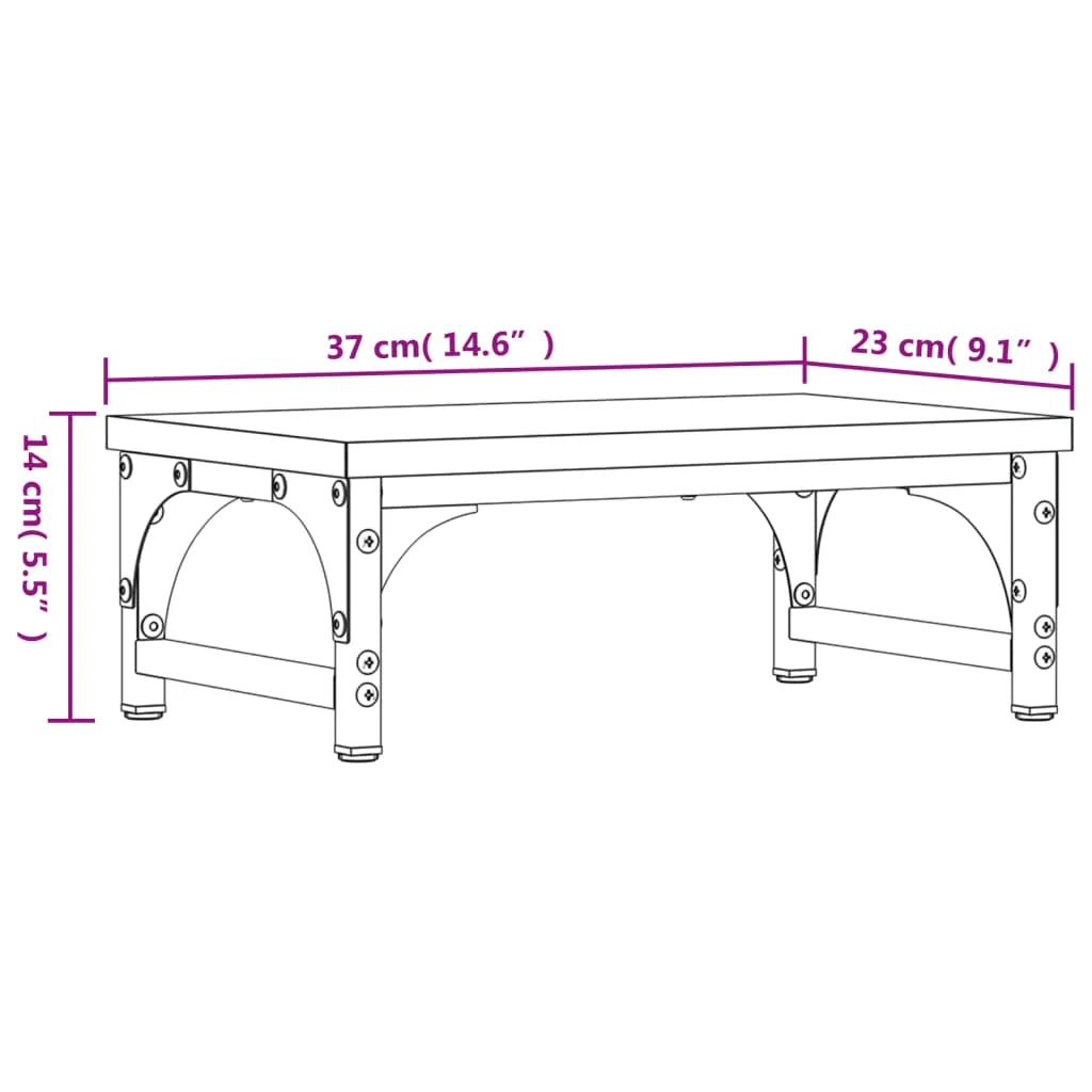 Supporto per monitor tavolo da scrivania 37 x 23 x 14 cm legno ingegnerizzato marrone 02_0044856