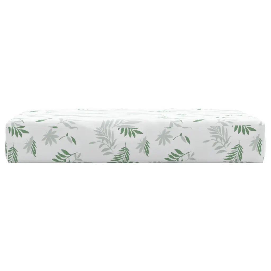 Cuscino Pallet Motivo a Foglie 60x60x8 cm in Tessuto Oxford 361807