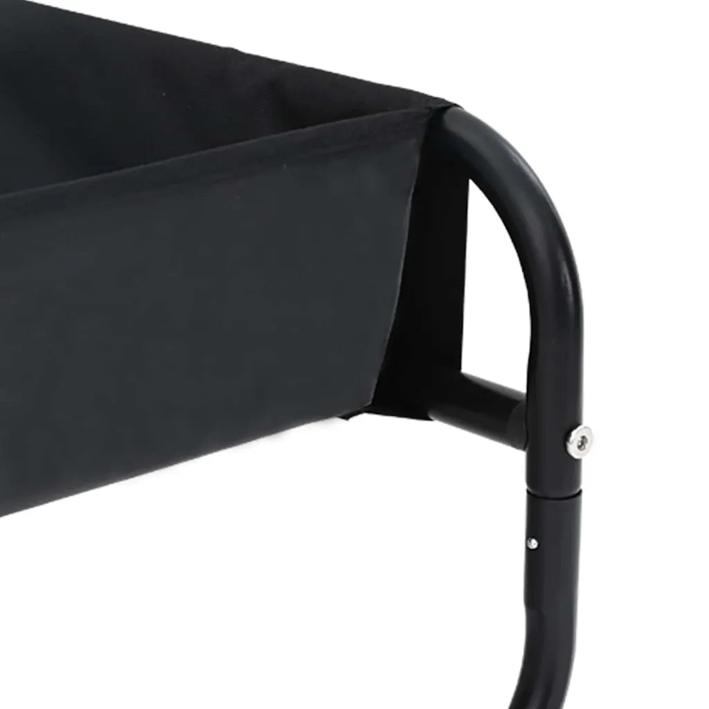 Letto per Cani Nero 75 x 75 x 30 cm Acciaio CFW1088751