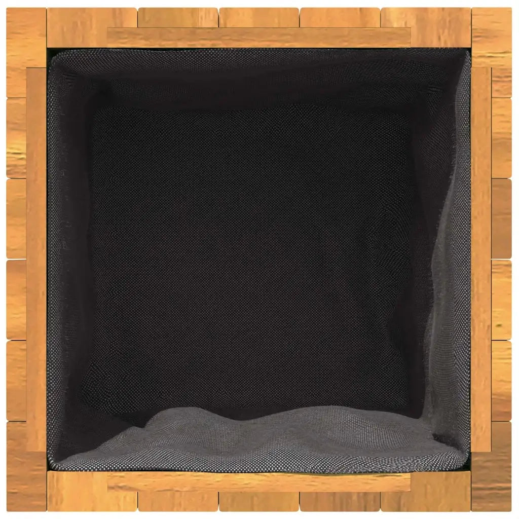Fioriera | Cassetta per fiori | Vaso da Giardino 35x35x60 cm in Legno Massello di Acacia