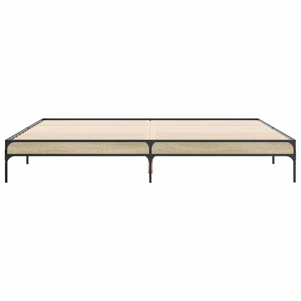 Giroletto Rovere Sonoma 200x200 cm Legno Multistrato e Metallo