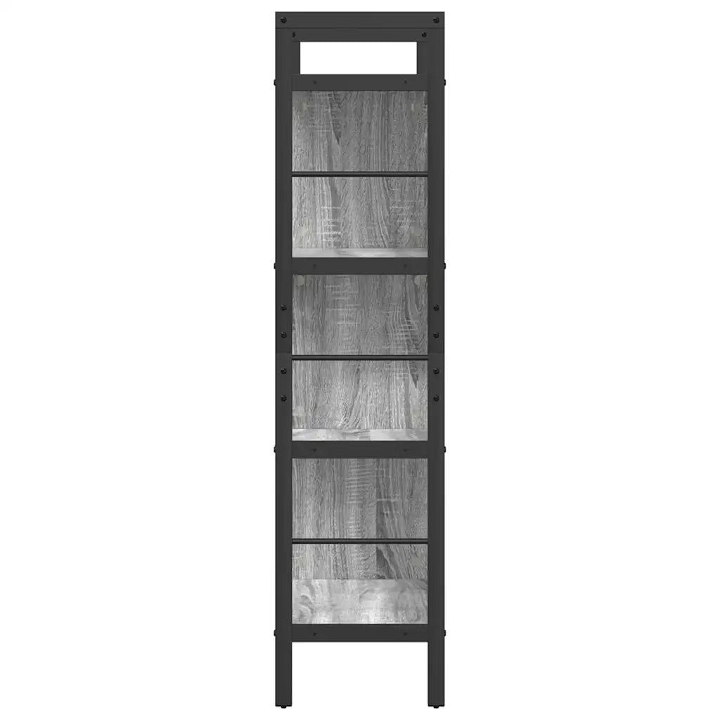 Libreria Grigio Sonoma 75 x 30 x 123,5 cm Legno multistrato