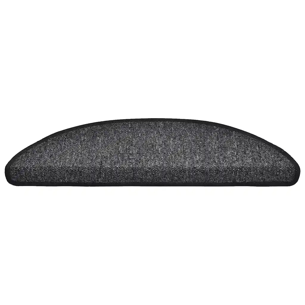 Tappetini per scale 20 pz 56x17x3 cm Antracite Semicircolari