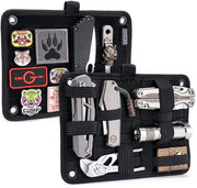 Pannello Organizzatore Tattico per Accessori Elettronici, Pannello Antiscivolo per Borse da Viaggio, Reticolo Elastico per Organizer EDC, per Cavi, Adattatori e Accessori, Nero