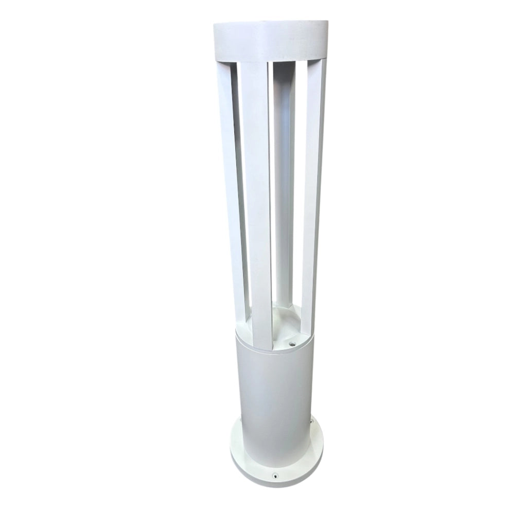 Lampione LED da Giardino 80cm con Palo Bianco 15W IP65 CCT Switch 3 Tonalità Luce selezionabili 3000K 4000K 6500K illuminazione residenziale