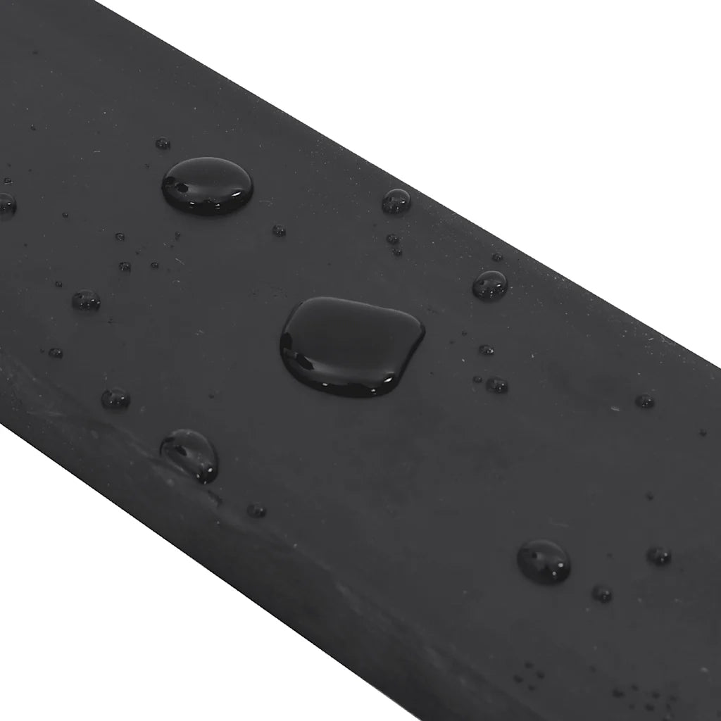vidaXL Bordo in Gomma per Spazzaneve Nero 180x10x2 cm