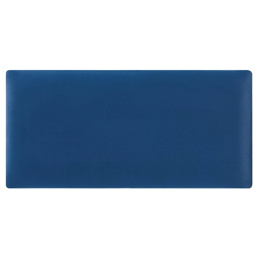 Set Carpino di 3 Pannelli Murali Imbottiti Rivestiti in Tessuto Velluto Blu Marino 60x30 cm [neu.haus]