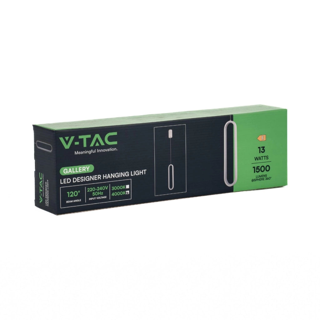 Lampada a sospensione LED 13W 3000K nera V-TAC VT-7829-10076
