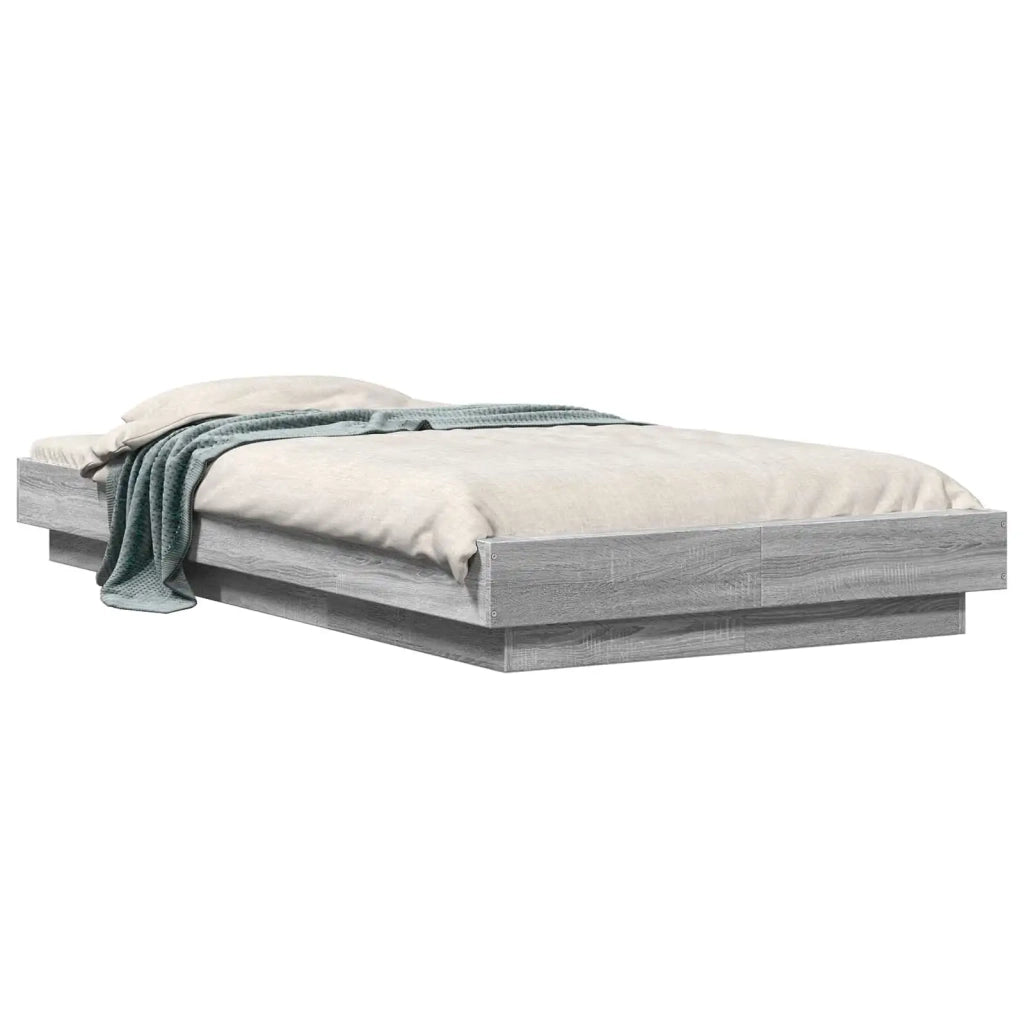 Struttura letto a pavimento Sonoma grigio 80 x 210 cm 3429703