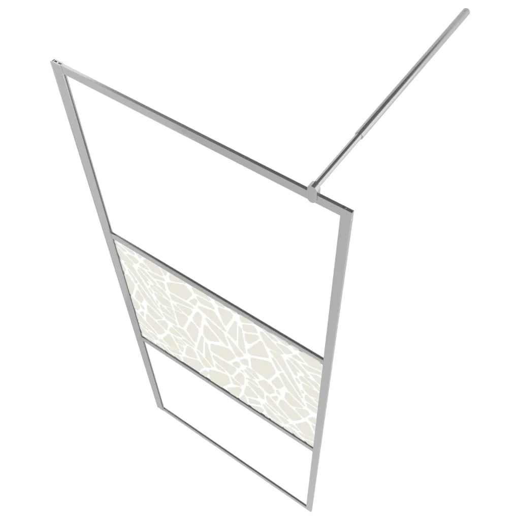 Box doccia walk-in box doccia parete divisoria per doccia bagno interni di casa vetro ESG 80x195 cm 5 mm finitura pietra 02_0002127