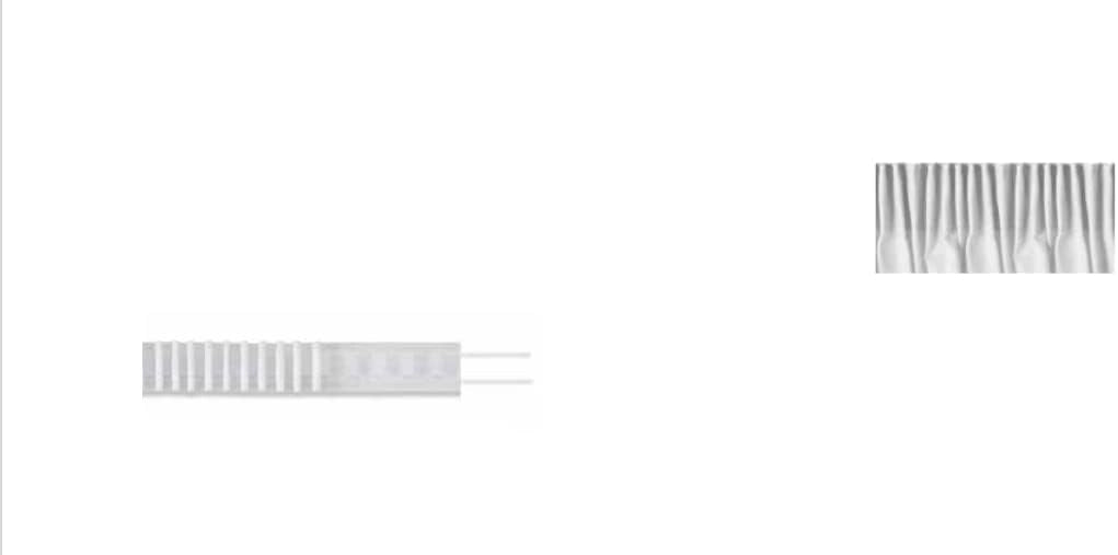 Fettuccia Arricciatenda - Fascia per Tende - Nastro Trasparente Vendita al Metro lineare (FET-032-T Altezza 7CM)