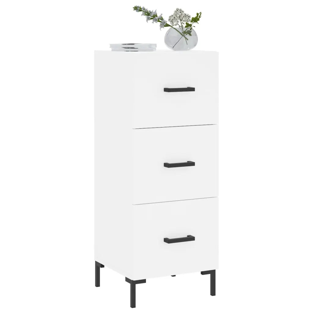Credenza | Madia | Buffet da pranzo | Armadio da pranzo Bianca 34,5x34x90 cm in Legno Multistrato