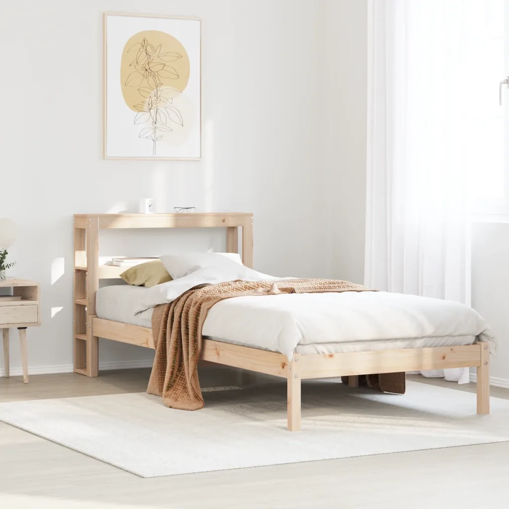 Letto senza Materasso 75x190 cm in Legno Massello Pino