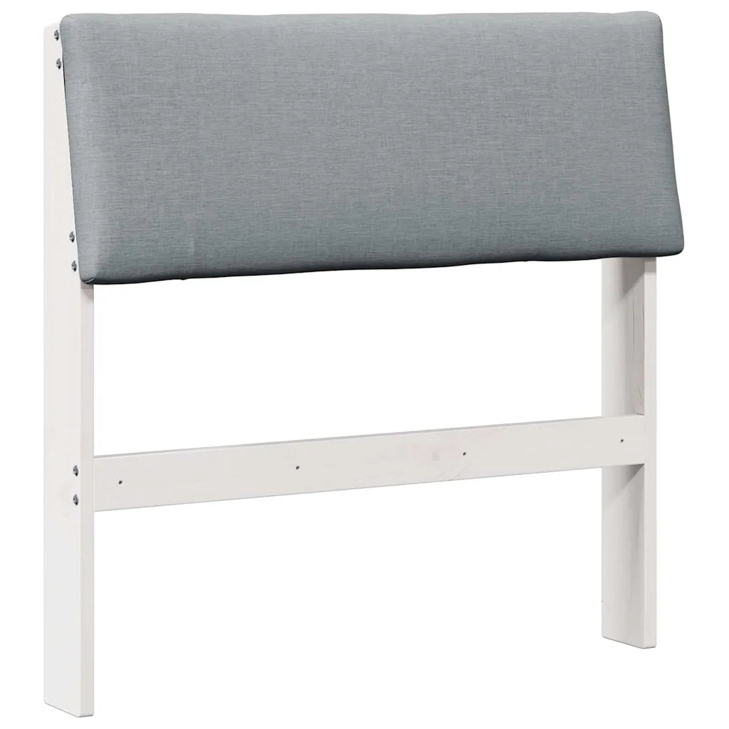 Testiera imbottita Grigio chiaro 75 cm Pino massello