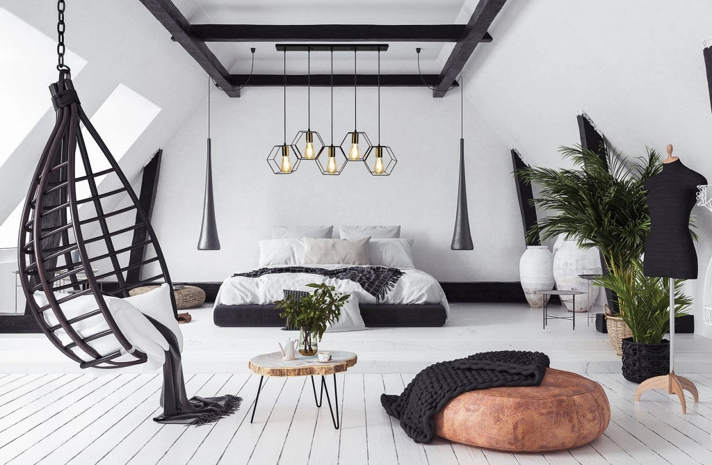 Lampada APP1133-5CP Black Gold