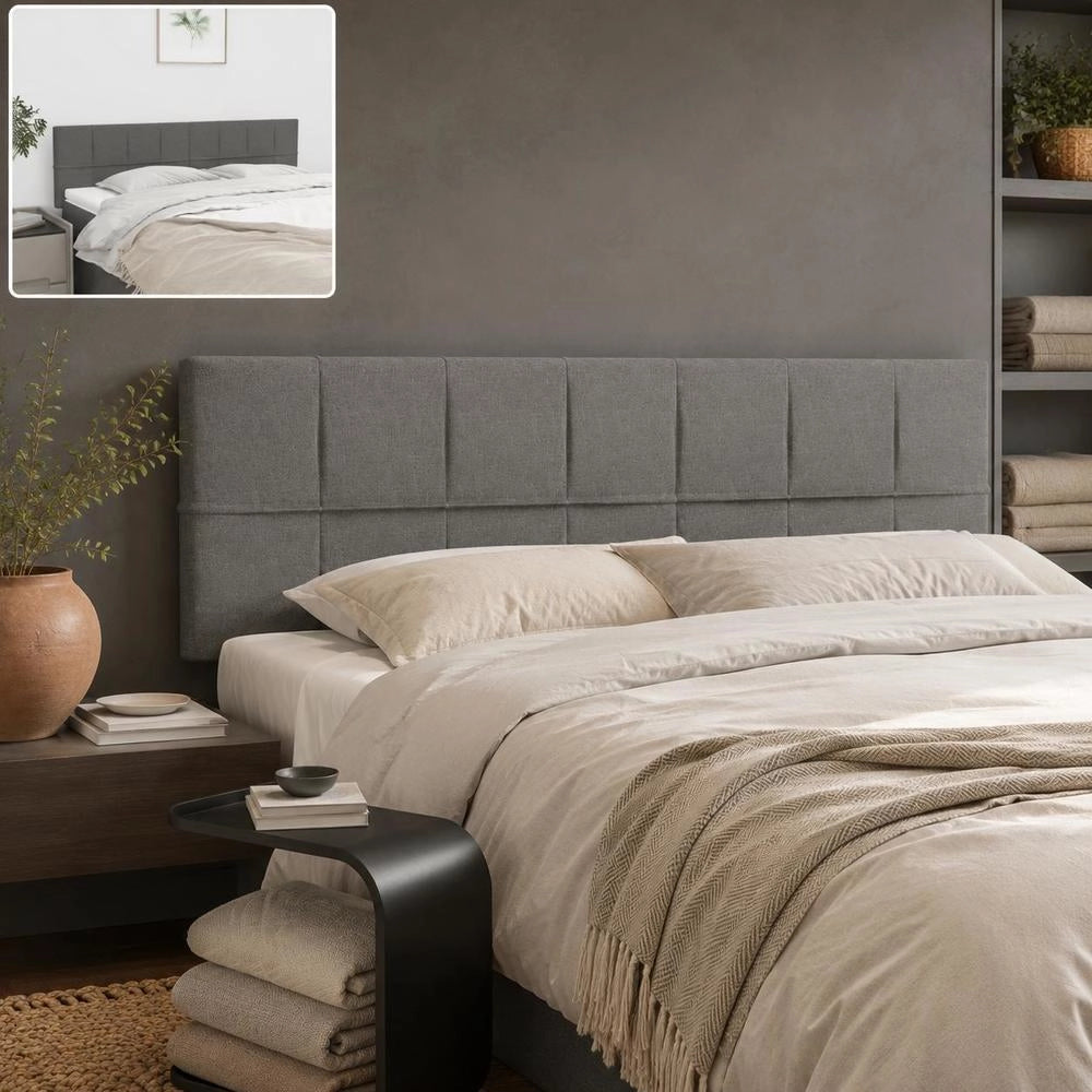 Headboards, 2 Pieces, Dark Grey, 72x5x78/88 Cm, Fabric