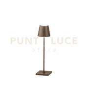 LAMPADA DA TAVOLO RICARICABILE LED DRINK BRONZO 1,5W 165LM 3000K DIMMERABILE IP54 7X25CM