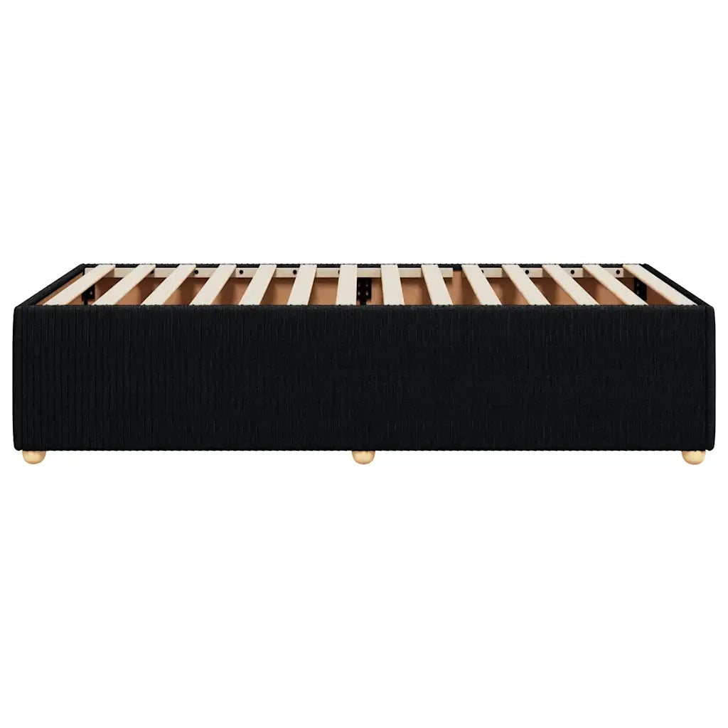 Giroletto senza Materasso Nero 90x190 cm in Tessuto